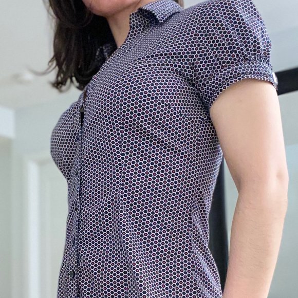 Express Studio Cap Sleeve Blouse - Picture 6 of 7